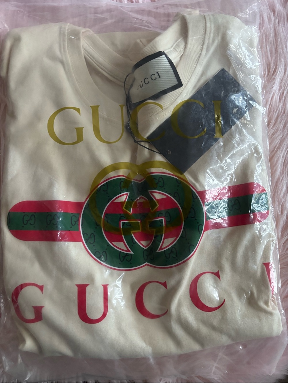 Source Unknown Cream tee Size XL runs small size L actually brand new with tags